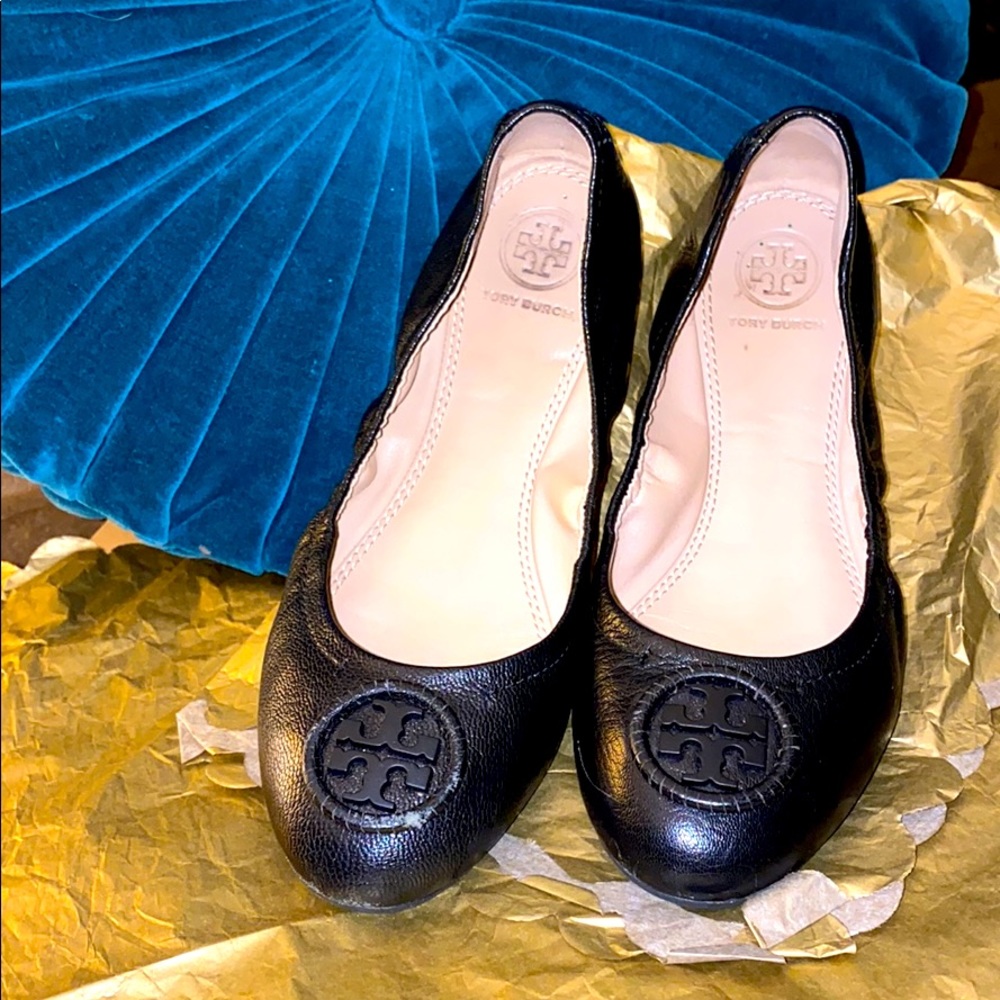 Tory Burch Black Ballet Flats